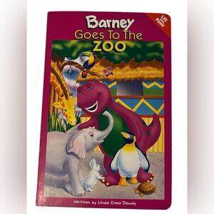 Barney Goes To The Zoo Lift And Peek Book, Vintage 1993